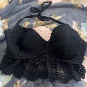 SMART & SEXY BLACK LACE BIKINI TOP NWOT